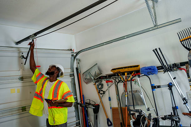 Professional Garage Door Panel Replacement technician working in Bibb County County, GA